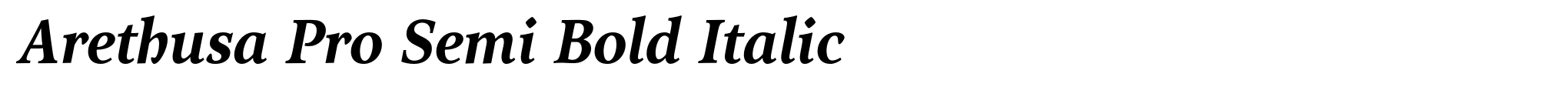 Arethusa Pro Semi Bold Italic image